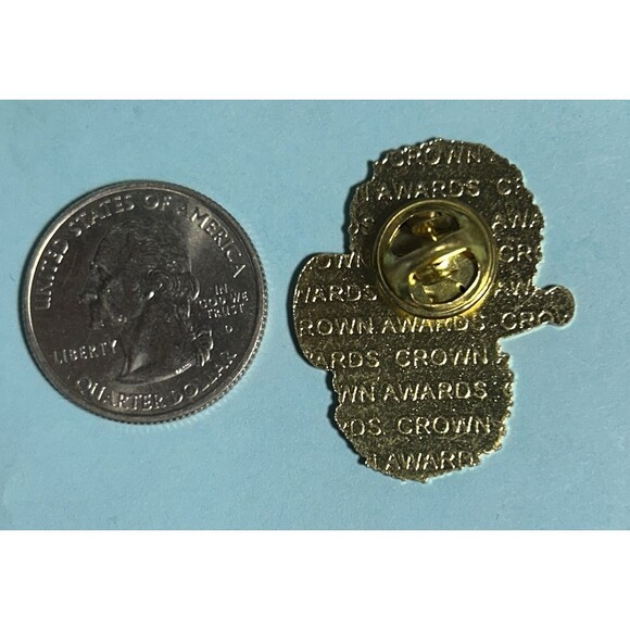 Lot of 5 Cheerleading Megaphone & Pom Poms Lapel Pins by Crown Awards - Picture 2 of 2